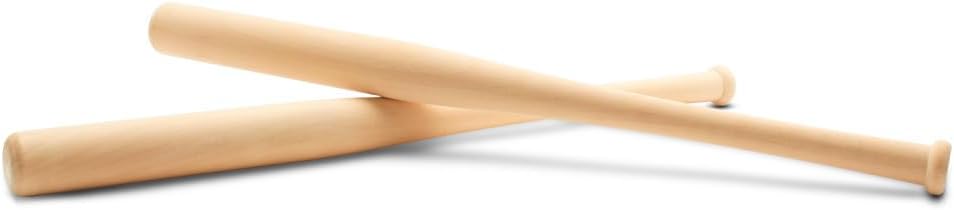Wood Baseball bat 18 Inch Pack of 2 Unfinished Wood Baseball Bat, Small Bat, Party Decor, Bedroom, Crafts, by