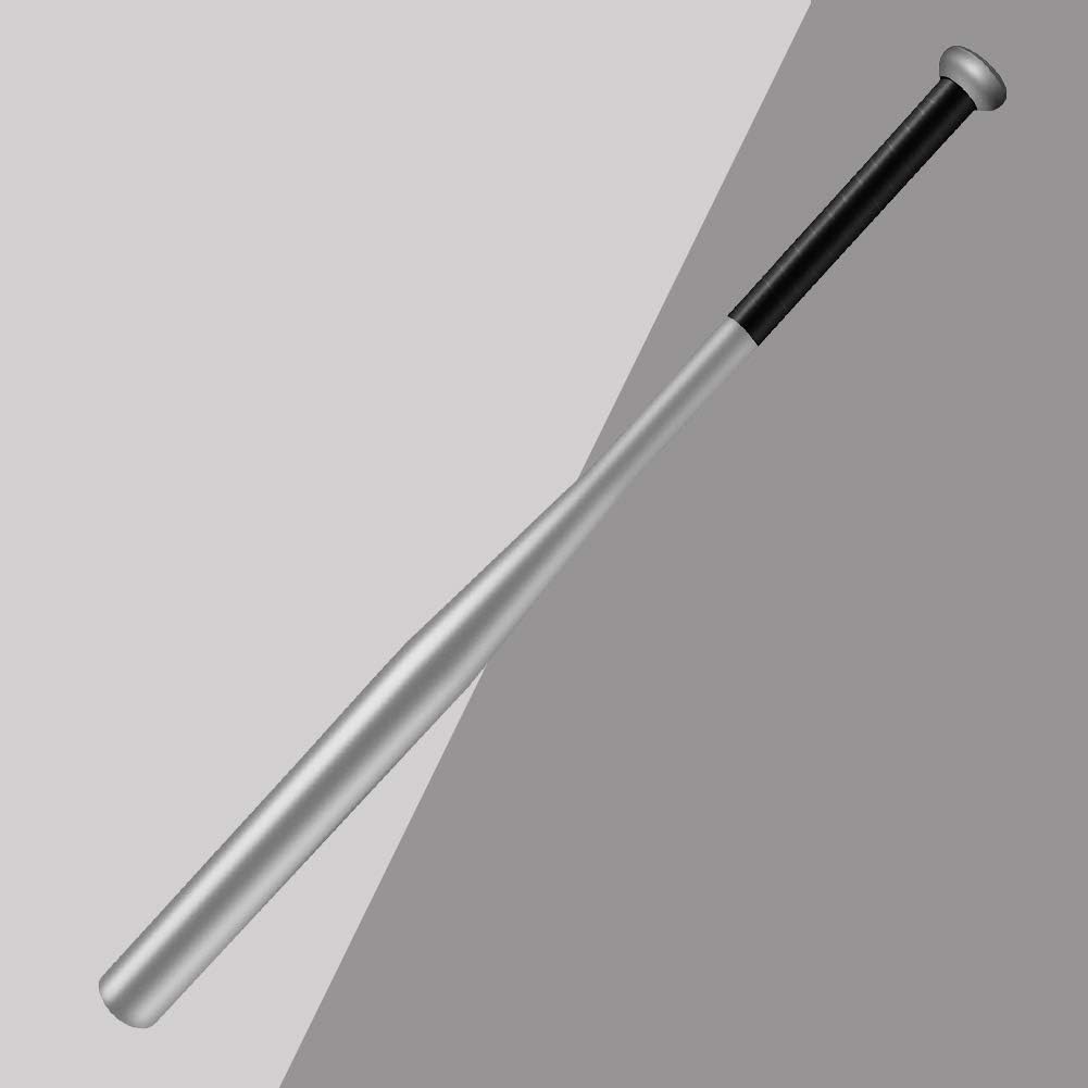 Baseball Bat Steel with Carrying Bag (28 in, Silver)