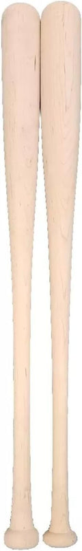 2 Pack Hand Split Maple Wood Baseball Bat Adult Size Lightweight Unfinished Sanded 33.5"