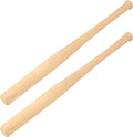 2 Pcs Wooden Baseball Bat, 18 Inch Unpainted Wood Baseball Bats, Wooden Baseball Bat Craft Unfinished Wood Unpainted Mini Baseball Bat for DIY Painting Sports Party Favors Craft