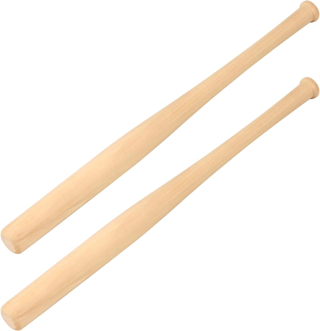 2 Pcs Wooden Baseball Bat, 18 Inch Unpainted Wood Baseball Bats, Wooden Baseball Bat Craft Unfinished Wood Unpainted Mini Baseball Bat for DIY Painting Sports Party Favors Craft
