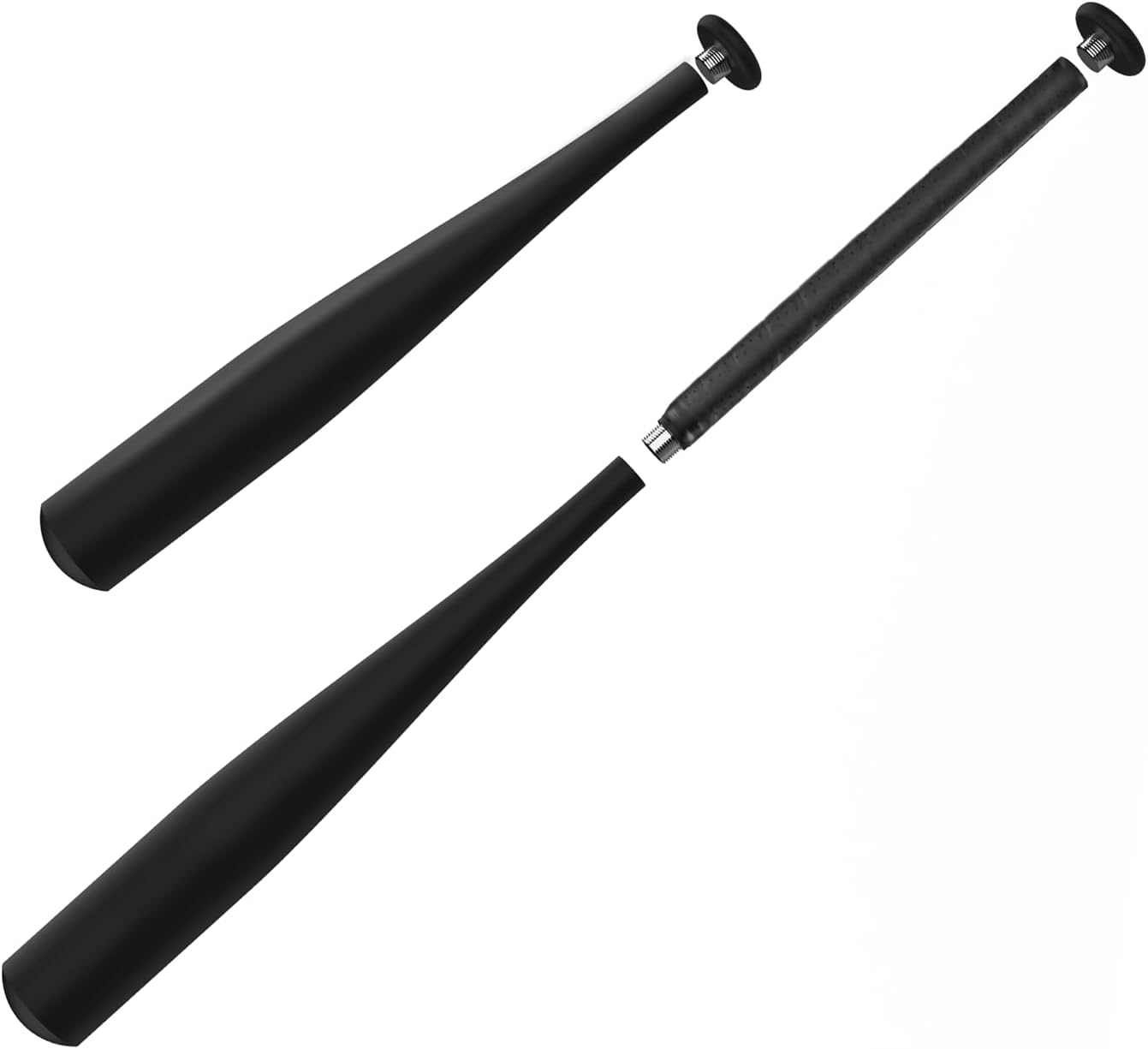 Modular Baseball Bat with Adjustable Length – Interchangeable parts for Customizable Fit – Converts from 28 Inch Bat to 17 Inch Short Bat – Versatile Design Aluminum Traning Bats (Matte Black)