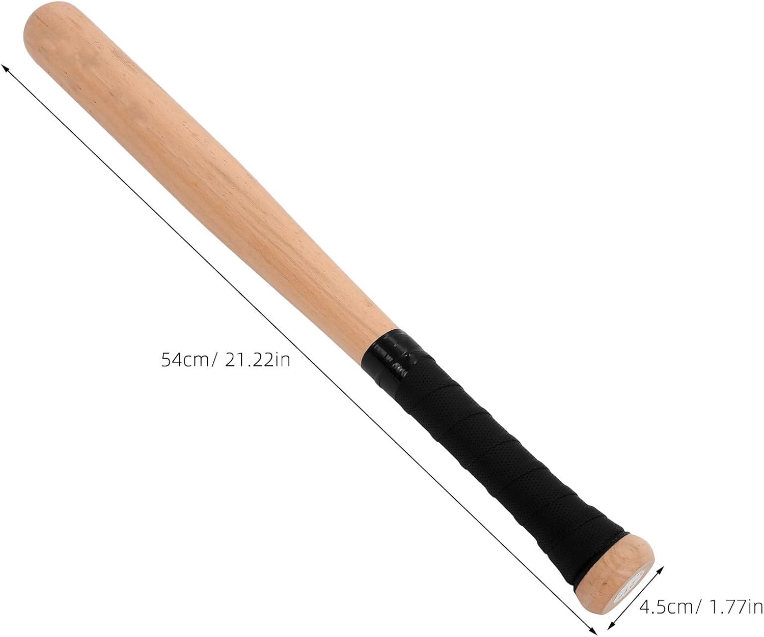 Solid Wood Baseball Bat 21.25 Inch One-Piece Beech Training Bat Lightweight Durable Baseball Stick for Youth and Adult Outdoor Sports Practice