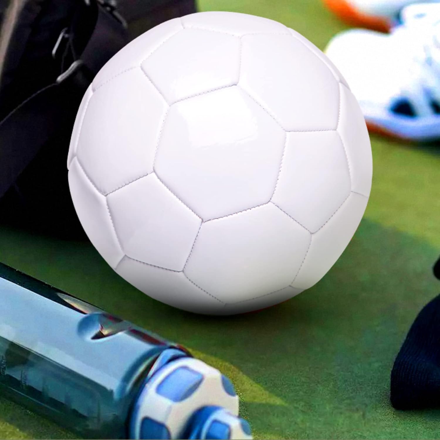Soccer Ball Size 3 4 5 Pure White DIY Kids Boy Gift Painting Together with Parents Grandparents or Kindergarten Teacher