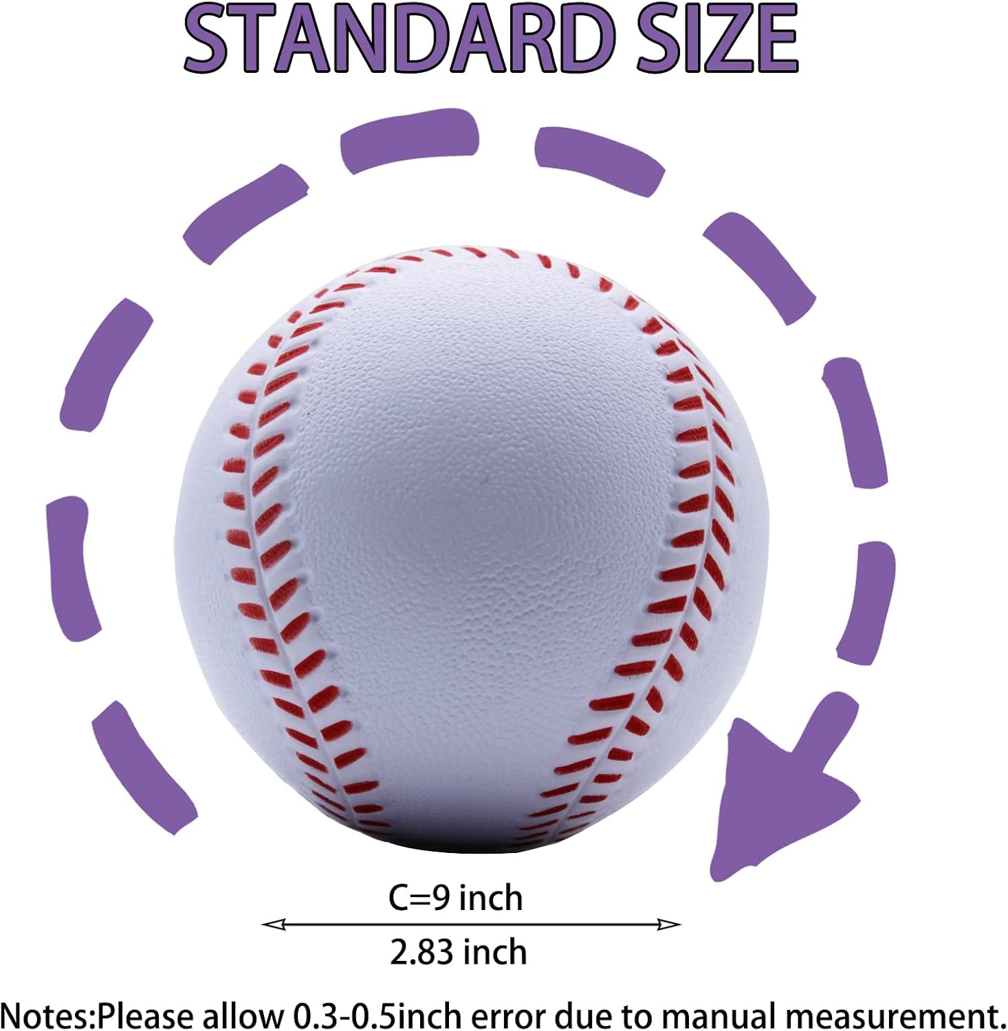 Baseball, Foam Baseball Practice Training Baseballs Unmarked Baseball Soft Toss, Batting, Fielding, Hitting, Pitching