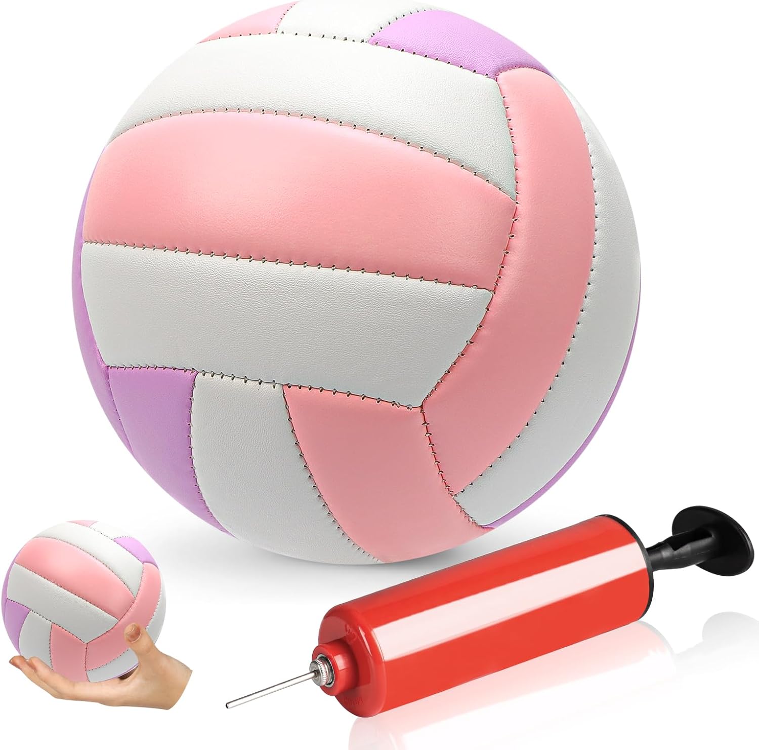 Size 2 Mini Volleyball 5.3 inch Small Beach Volleyball Soft Outdoor Indoor Volleyball Autograph Ball with Air Pump Volleyball Team Gifts for Kids Youth Team Collectors Sports Party（VERY SMALL）