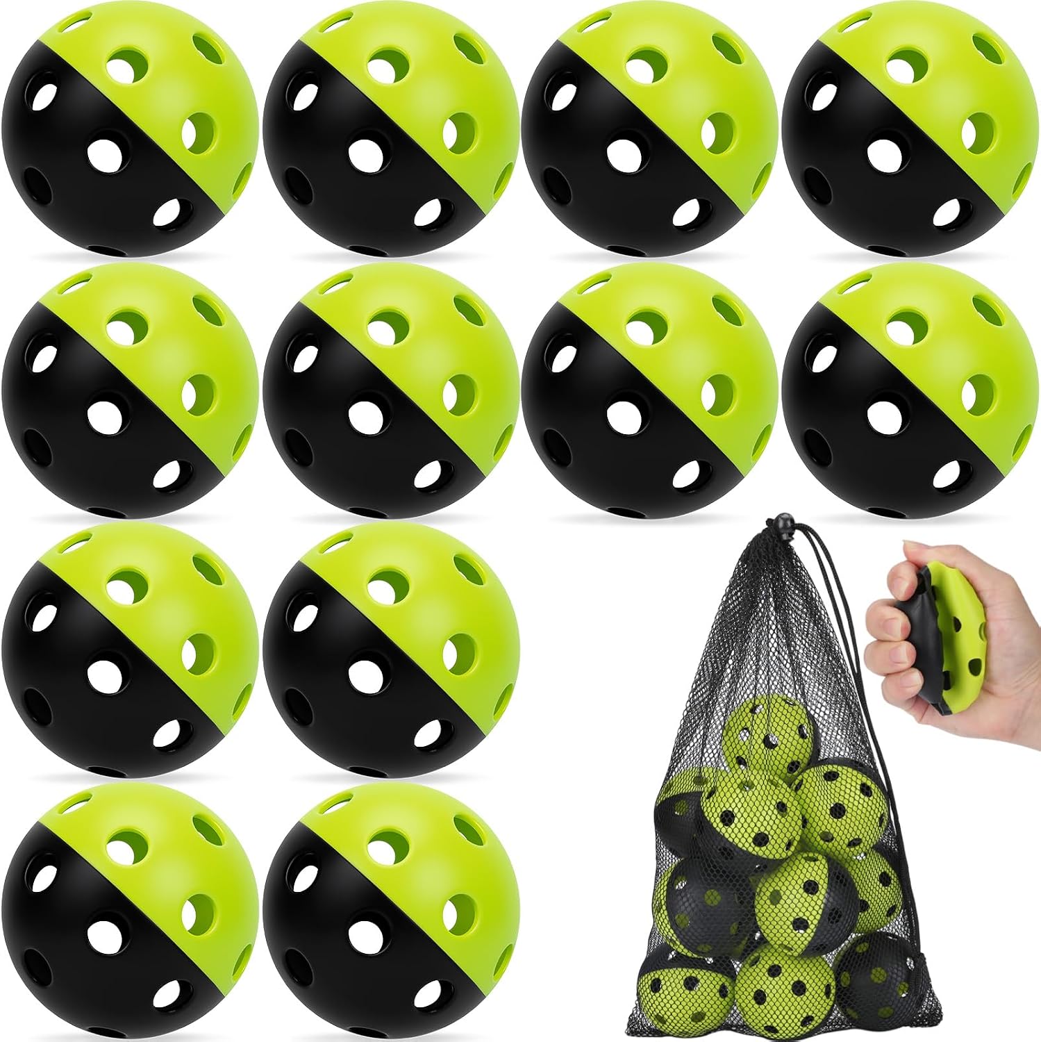 12/30/60 Practice Baseballs for Hitting, 2.8 Inch Plastic Soft Baseballs for Practice Lightweight Soft Ball Hollow Training Softball for Sport Pitching Batting