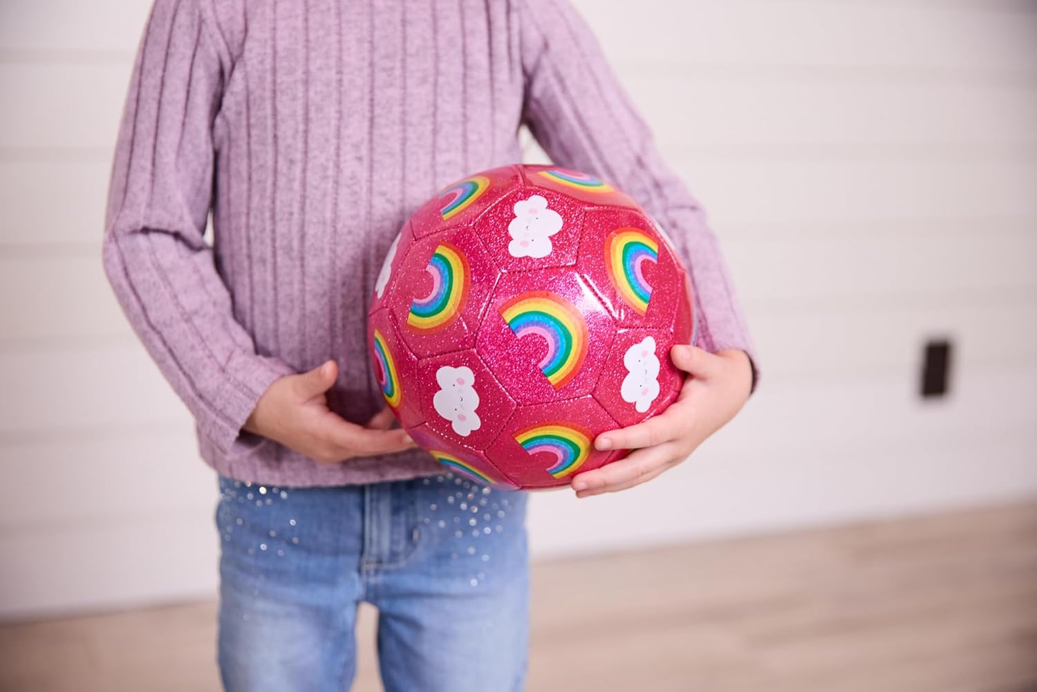 Soccer Ball - Inflatable Rubber Ball for Kids Ages 4 and Up - for Indoor and Outdoor Sports - PVC-Free