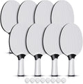 8 Pieces Table Tennis Paddles Kit Professional Rackets Set Portable Composite Rubber Table Tennis Racquets with 8 Balls for Indoor and Outdoor