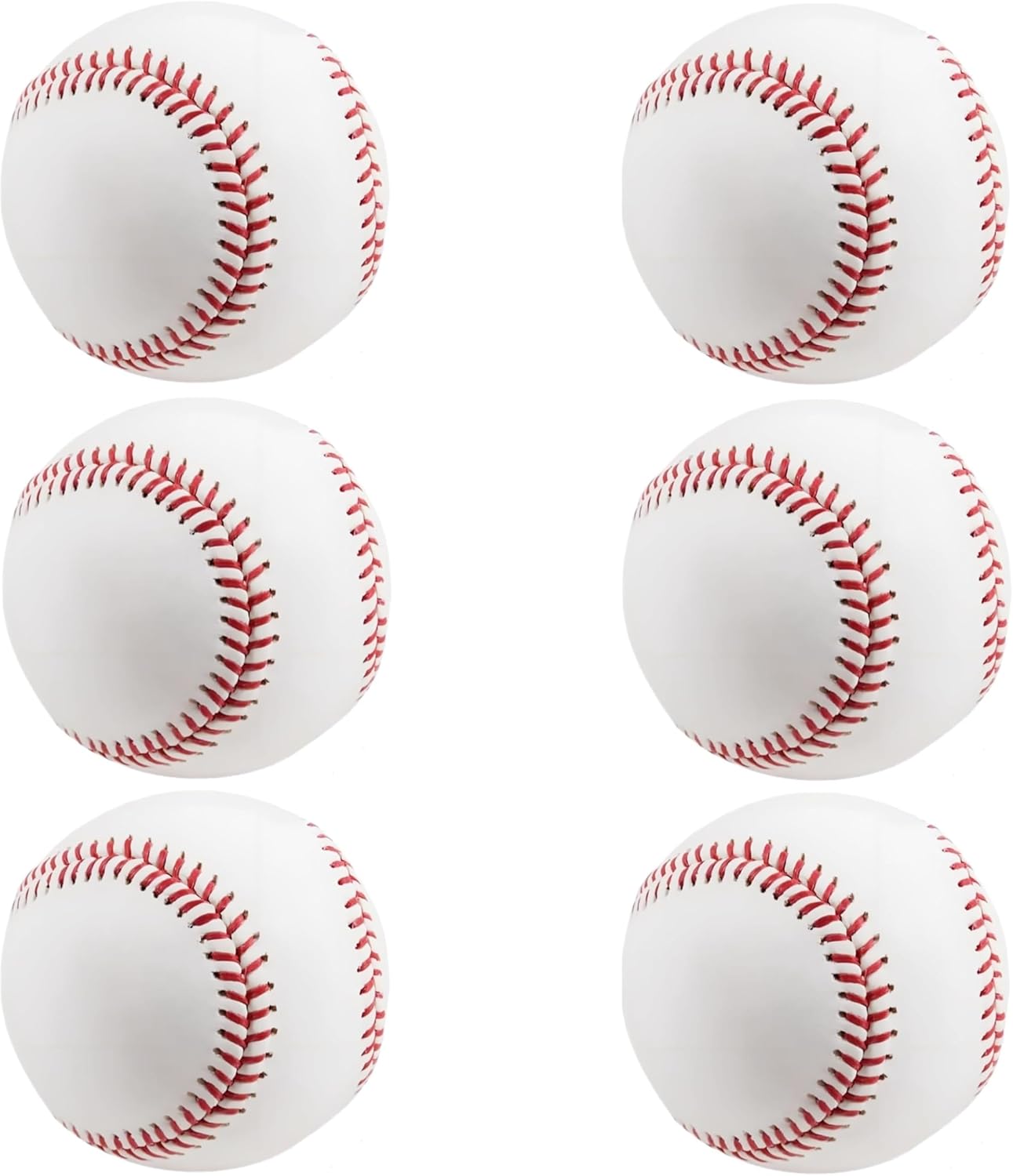 Blank Standard Baseball Balls, Official Size 9 Inch Leather Covered Practice Baseball Training Ball for League Play, Pitching, Hitting, Batting, Fielding, Autograph