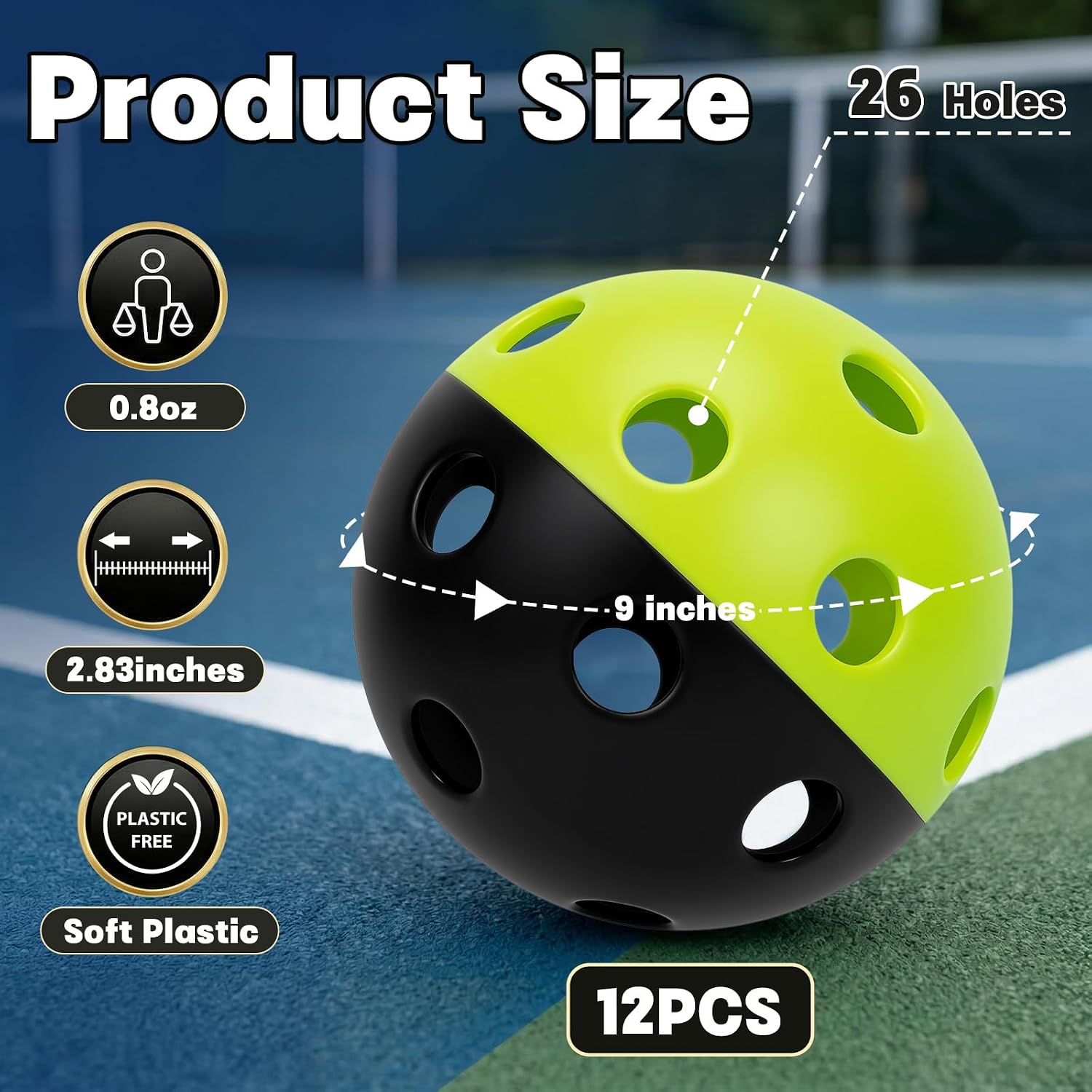 12/30/60 Practice Baseballs for Hitting, 2.8 Inch Plastic Soft Baseballs for Practice Lightweight Soft Ball Hollow Training Softball for Sport Pitching Batting