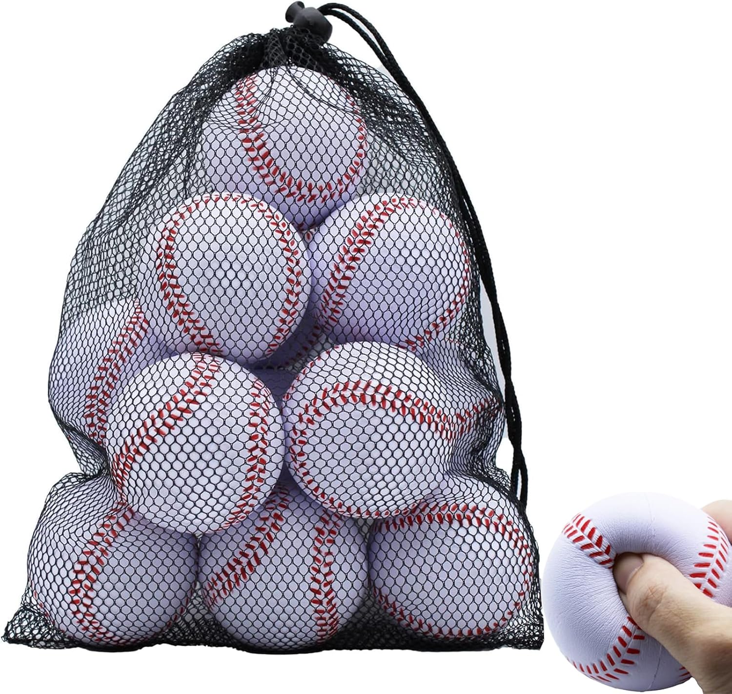 Baseball, Foam Baseball Practice Training Baseballs Unmarked Baseball Soft Toss, Batting, Fielding, Hitting, Pitching