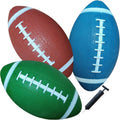 3-Pack 8-Inch Waterproof Footballs for Pool, Beach, & Backyard - Ideal for Water & Land Play - Ball Pump Included,  Size for Kids & Teens