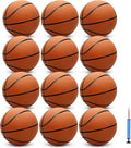 12 Pack 29.5" Official Size 7 Basketball Balls Inflatable with Pump for Men for Outdoor, Indoor or Training，Mens Basketball，Adult Basketball（Orange